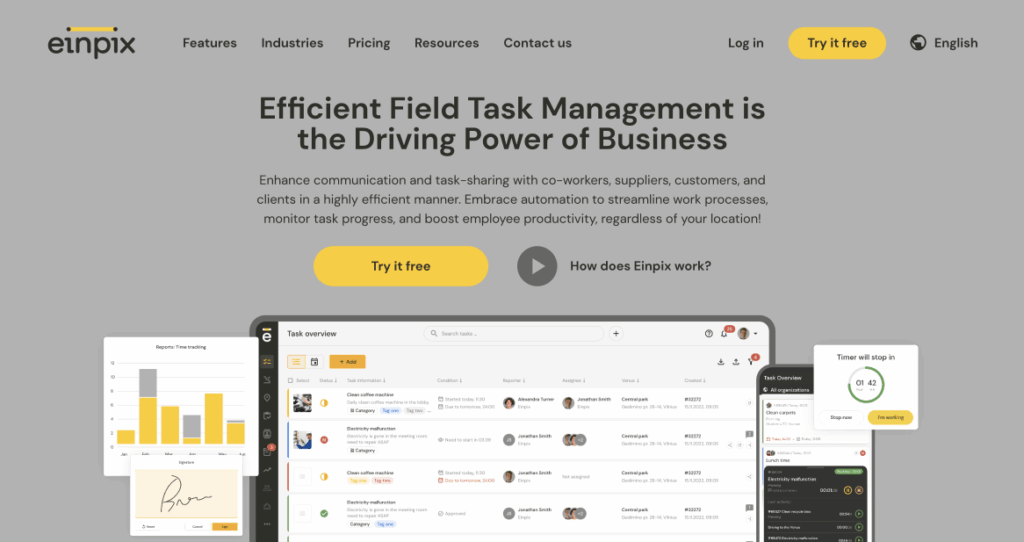 einpix homepage screenshot