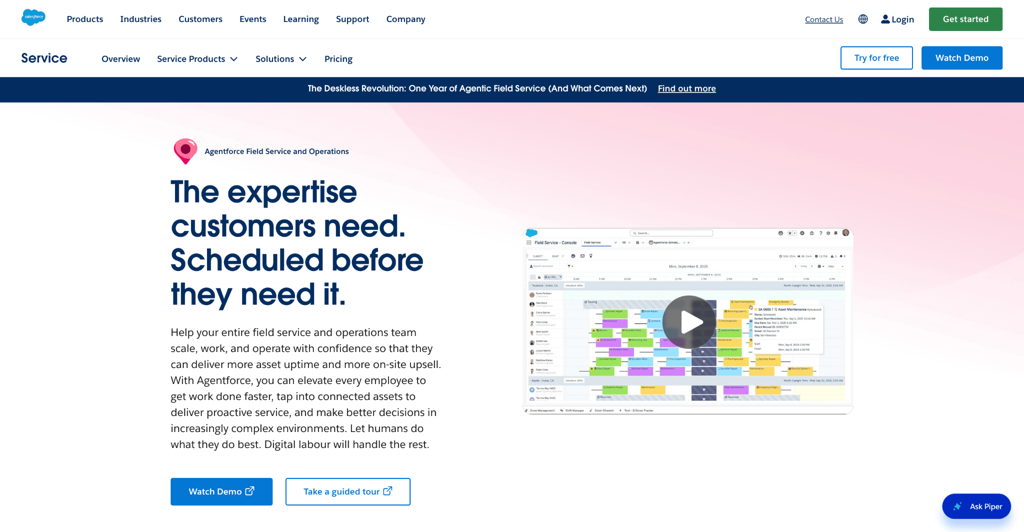 Salesforce Field Service technikų darbų planavimo sistema