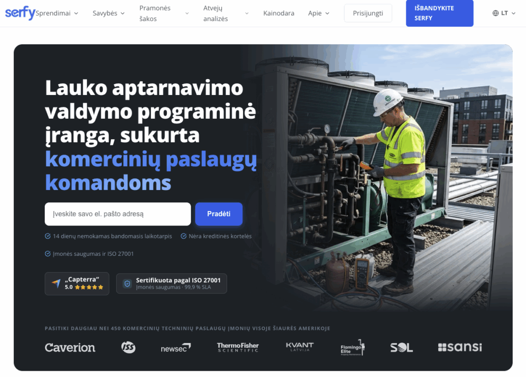Serfy komercinio ŠVOK darbų planavimo sistema